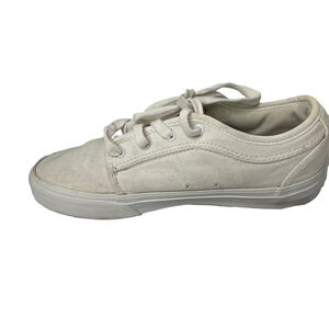 Women's Vans Off White Canvas Low Top Sneakers 7.5